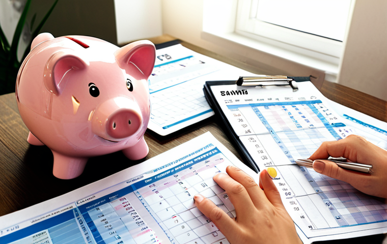 Financial Planning & Savings**
* **Prompt:** A person sitting at a desk, reviewing financial documents (statements, budget spreadsheets). Emphasize the sense of planning and careful consideration. Add visual elements representing savings: a piggy bank, charts showing growth, maybe a calendar marking savings goals. Style: Realistic, bright lighting, modern apartment setting. Keywords: budgeting, savings, financial planning, home ownership, personal finance, Poland.
**