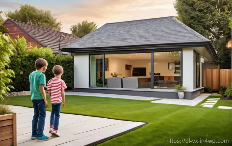 주택 구매 시 가족 구조에 따른 고려 사항 - **Prompt:** A cozy and bright living room scene depicting a family relaxing together. A mother and f...