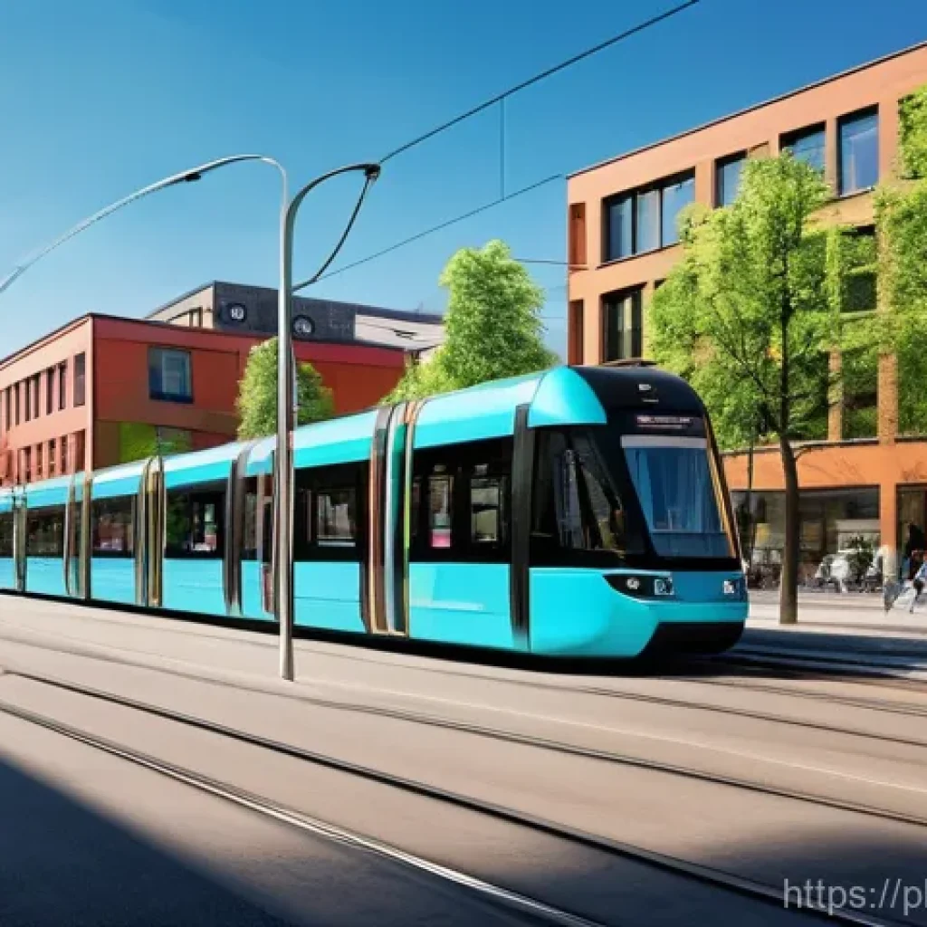 주택 구매 시 감정가 산정 방법 - **Prompt:** A vibrant, bustling urban scene in a modern Polish city, showcasing excellent infrastruc...