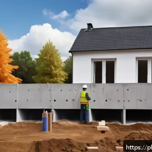 Home 17 주택 구매 후 기술적인 점검 필요성 - A detailed cross-sectional illustration of a modern Polish residential building’s foundation and ext...